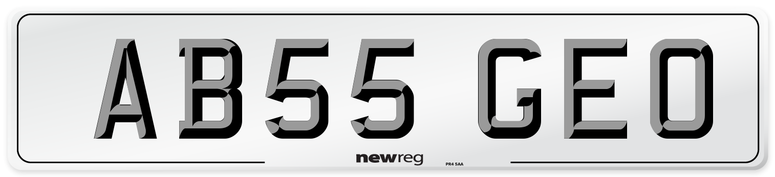 AB55 GEO Number Plate from New Reg